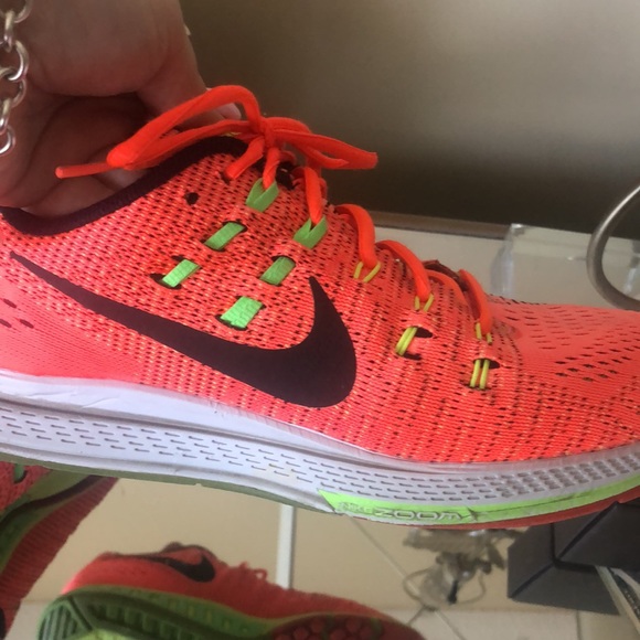 Nike Men's Air Zoom Structure 19 Running Shoes-Crimson/Volt/Black - Picture 12 of 13